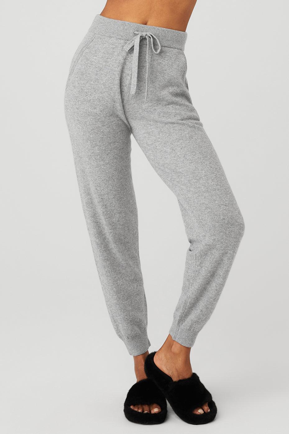 High-Waist Cashmere Jet Set Pant - Dove Grey Heather Product Image