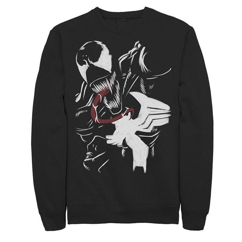 Mens Marvel Venom Close Up Roar Paint Art Fleece Product Image