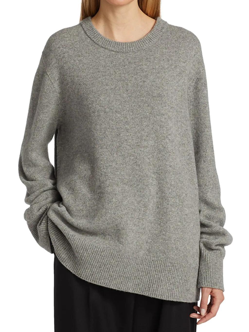 Marle-knit Wool-blend Jumper In Grey Melange Product Image