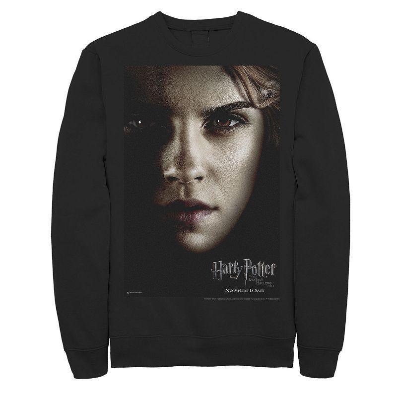 Mens Harry Potter Deathly Hallows Hermione Character Poster Fleece Graphic Pullover Product Image