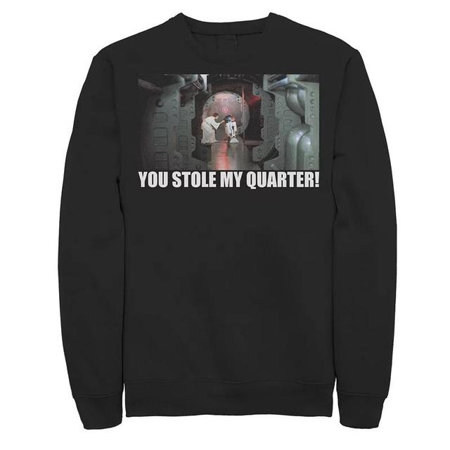 Mens Star Wars Princess Leia & R2-D2 You Stole My Quarter Sweatshirt Product Image