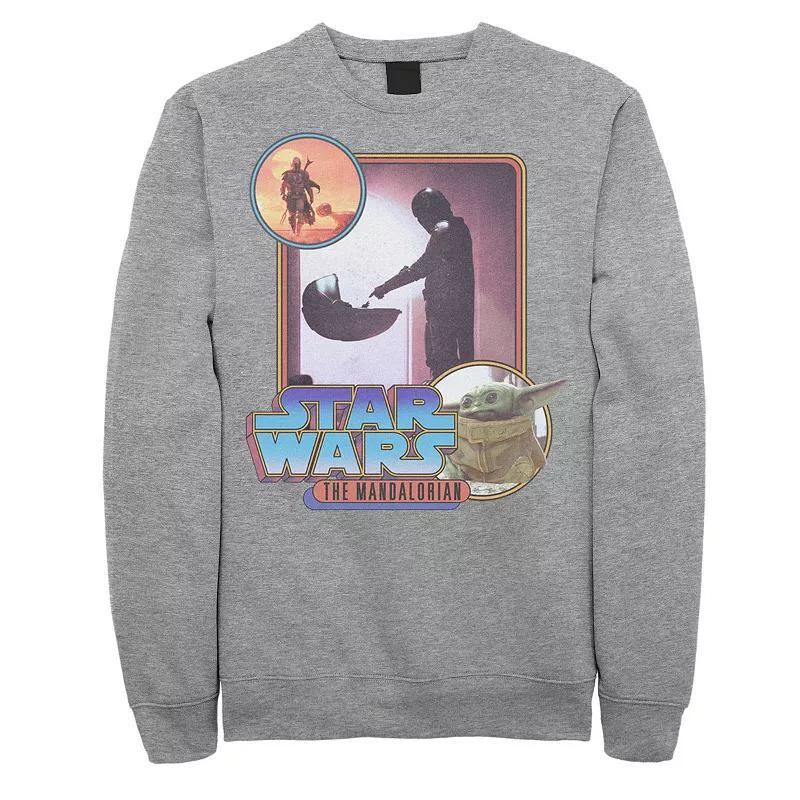 Mens Star Wars: The Mandalorian Retro Style Portrait Sweatshirt Product Image