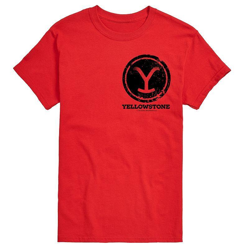 Big & Tall Yellowstone Y Brand Stamp Tee, Mens Red Product Image