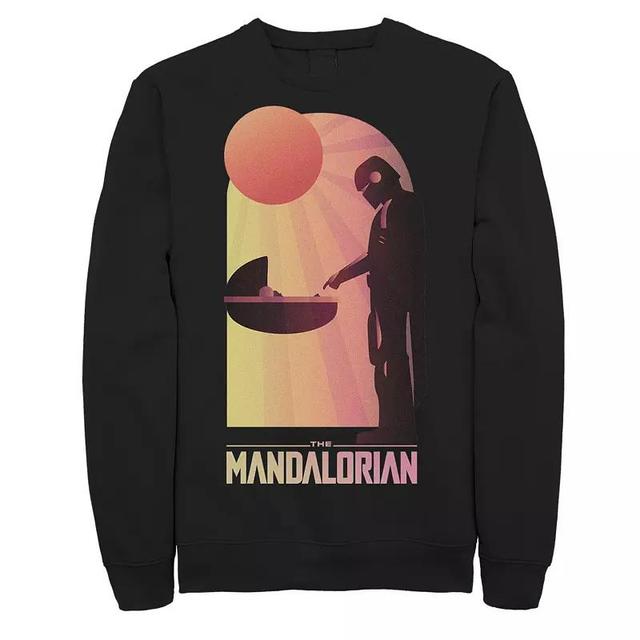 Mens Star Wars The Mandalorian The Child Sunset Meeting Sweatshirt Product Image