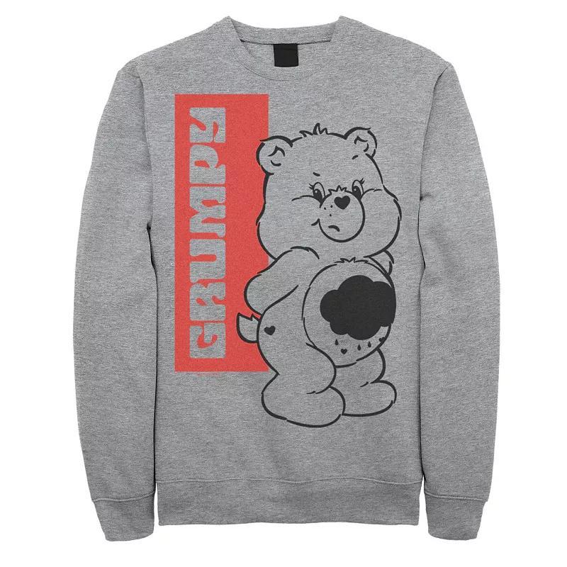 Big & Tall Care Bears Grumpy Bear Sweatshirt, Mens Athletic Grey Product Image