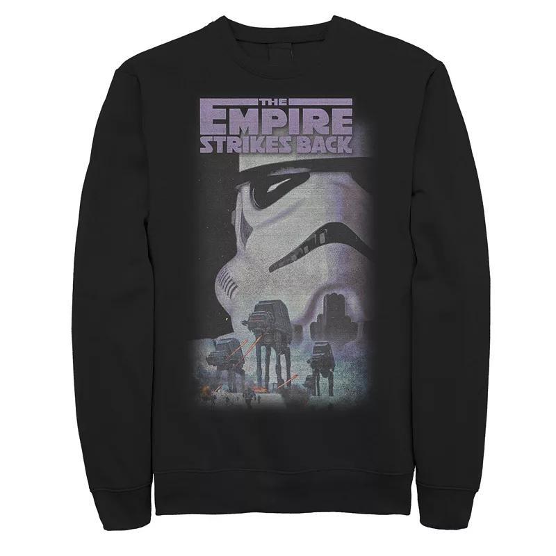 Mens Star Wars The Empire Strikes Back Stormtrooper AT-AT Poster Sweatshirt Product Image