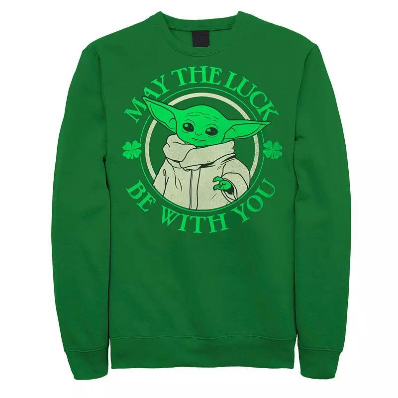 Mens Star Wars The Mandalorian Grogu May The Luck Be With You St. Patricks Day Sweatshirt Product Image