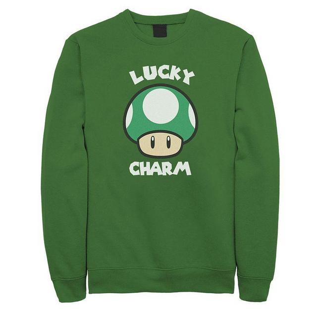 Mens Nintendo Super Mario St. Pattys Lucky Charm Mushroom Sweatshirt Product Image