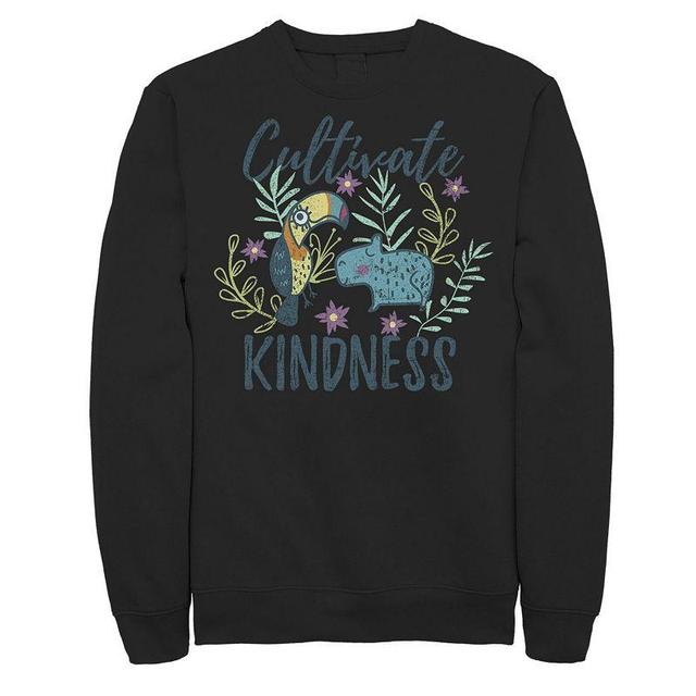 Mens Disney Encanto Cultivate Kindness Distressed Animal Sketch Sweatshirt Black Product Image