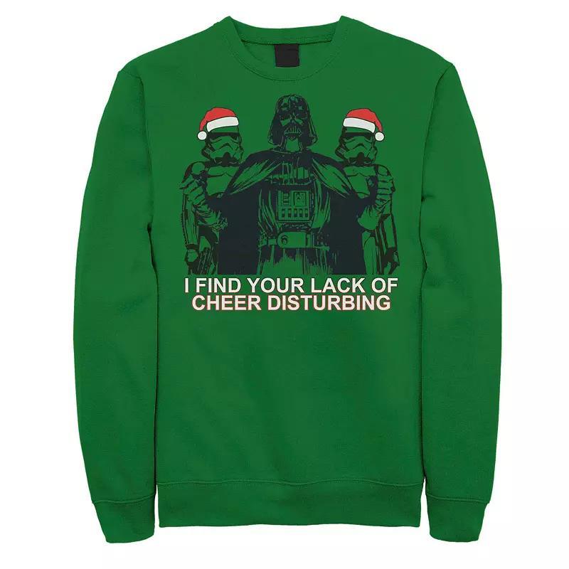 Mens Star Wars Vader Santa Troopers Cheer Lack Christmas Graphic Fleece Pullover Product Image