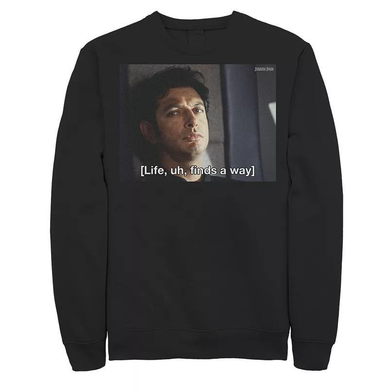 Mens Jurassic Park Life Finds A Way Goldblum Jeff Stare Sweatshirt Blue Product Image