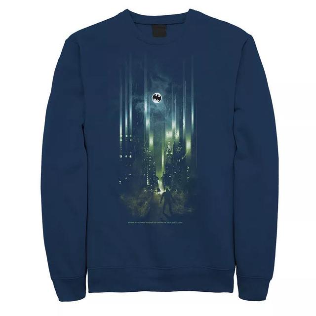 Mens DC Comics Batman Street Lights Poster Sweatshirt Product Image