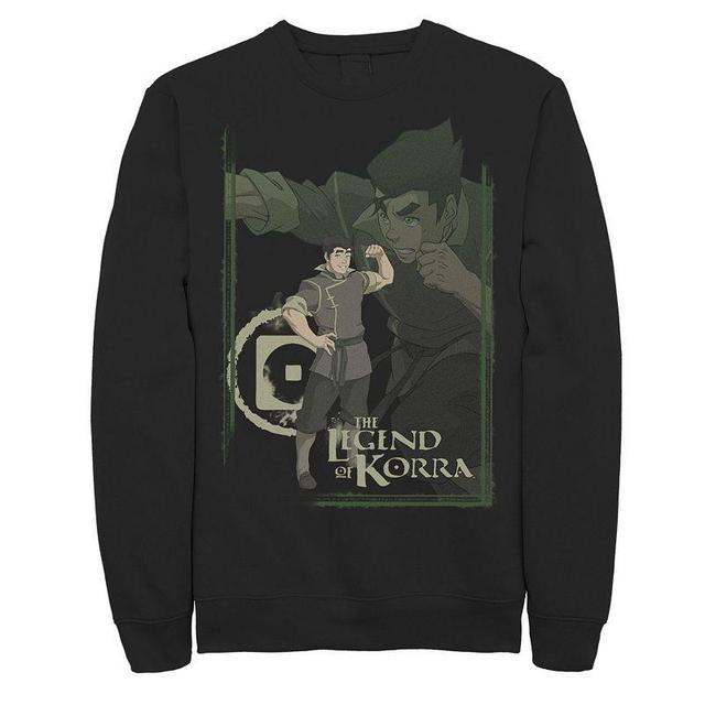 Mens The Legend Of Korra Bolin Collage Poster Graphic Fleece Pullover Product Image