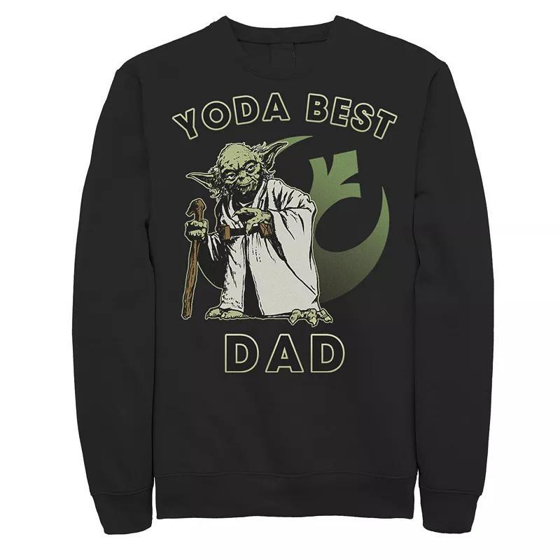 Mens Star Wars Yoda Best Dad Rebel Logo Sweatshirt Product Image