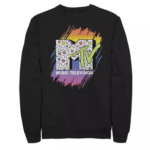 Big & Tall MTV Music Television Gradient Paint Swipe Logo Sweatshirt, Mens Product Image