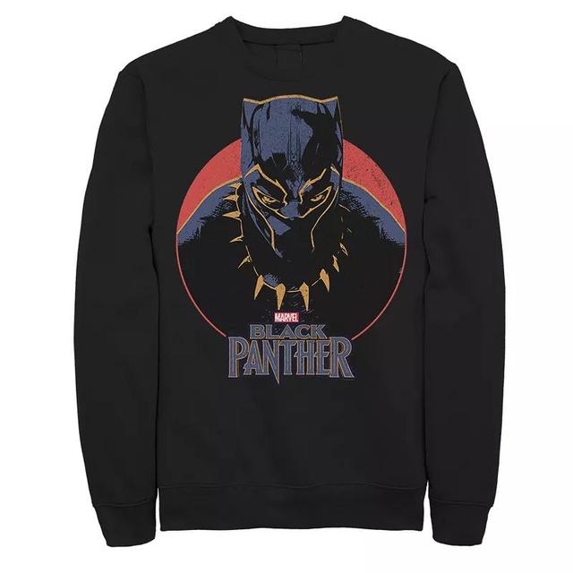 Mens Marvel Panther Movie Retro Circle Portrait Sweatshirt Product Image