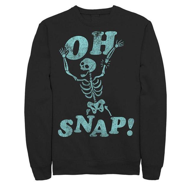 Mens Snap Humor Text Sweatshirt Black Product Image