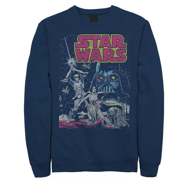 Mens Star Wars Classic Poster Sweatshirt Blue Product Image