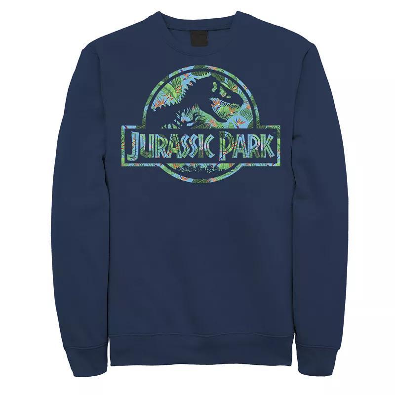 Mens Jurassic Park Tropical Tree Fill Fossil Logo Fleece Product Image