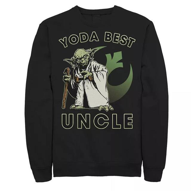 Mens Star Wars Yoda Best Uncle Rebel Logo Fleece Graphic Pullover Product Image