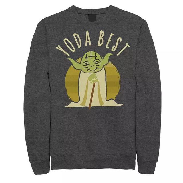 Mens Star Wars Yoda Best Sketch Portrait Sweatshirt Grey Heather Product Image