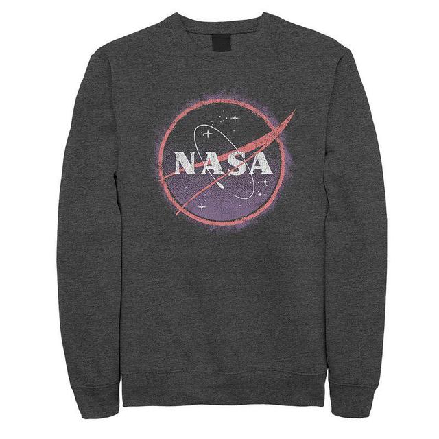 Mens NASA Particle Glow Logo Sweatshirt Grey Heather Product Image