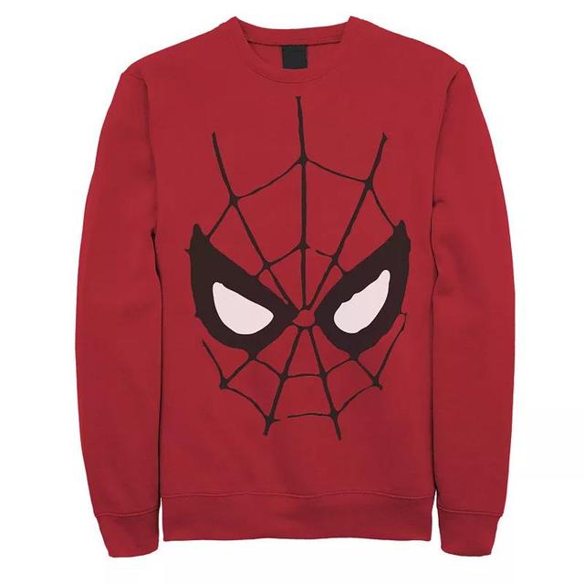 Mens Marvel Spider-Man Face Mask Valentines Heart Logo Sweatshirt Product Image