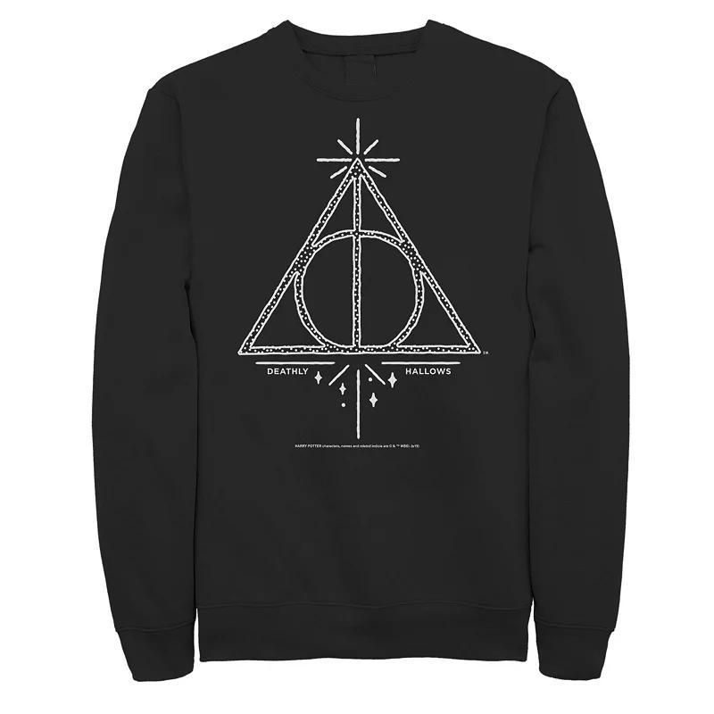 Big & Tall Harry Potter Deathly Hallows Symbol Line Art Sweatshirt, Mens Product Image