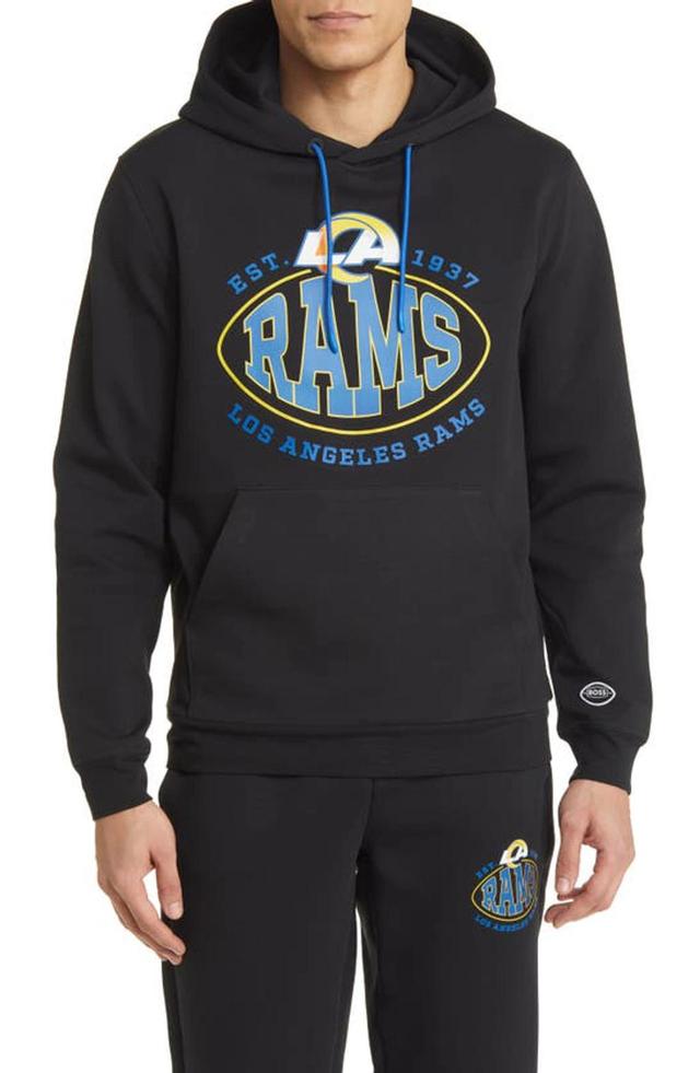 Boss X Nfl Cotton-blend Hoodie With Collaborative Branding In Rams Product Image