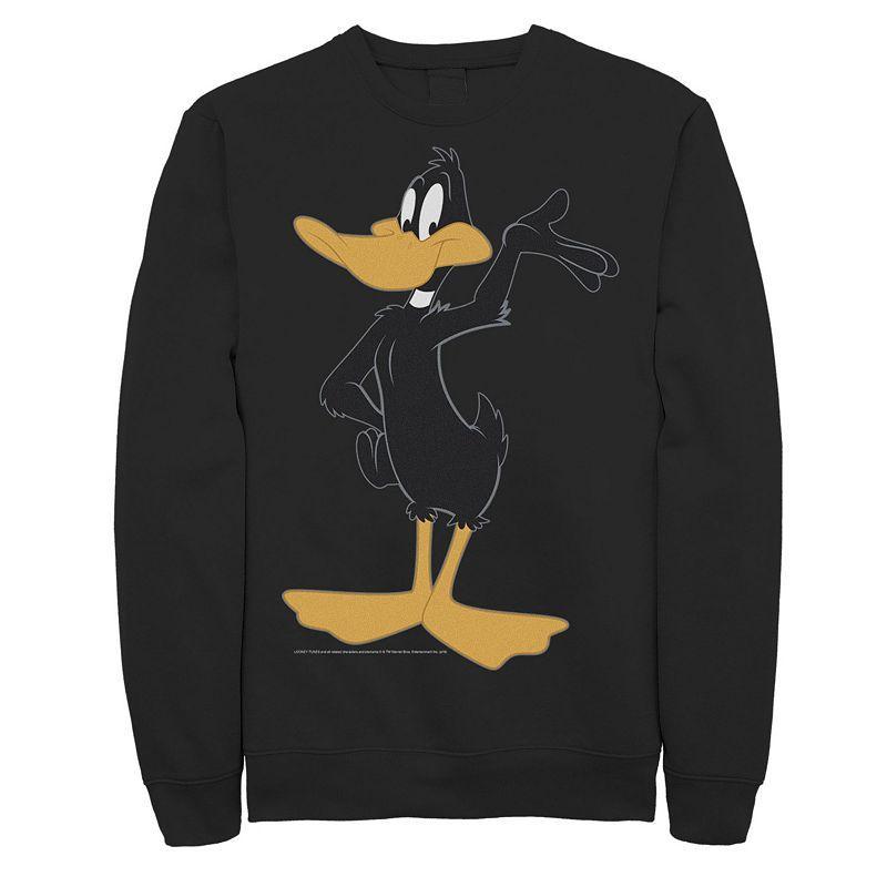 Mens Looney Tunes Character Daffy Posing Large Sweatshirt Product Image