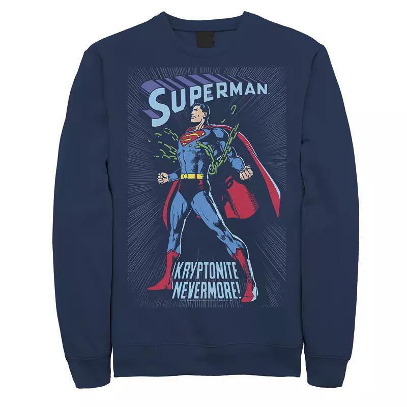 Mens DC Comics Superman In Chains Vintage Poster Sweatshirt Product Image