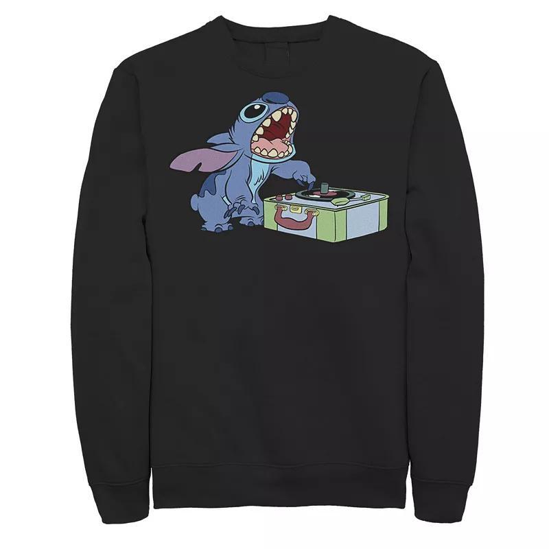 Disneys Lilo & Stitch Record Player Stitch Mens Sweatshirt Product Image