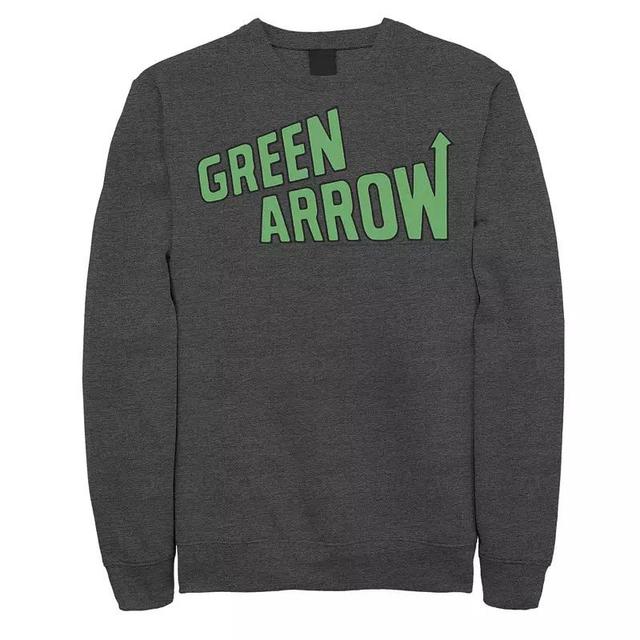 Mens DC Comics The Green Arrow Text Poster Sweatshirt Product Image