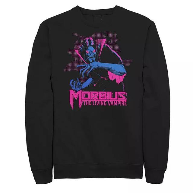 Big & Tall Marvel Morbius The Living Vampire Neon Comic Portrait Sweatshirt, Mens Product Image