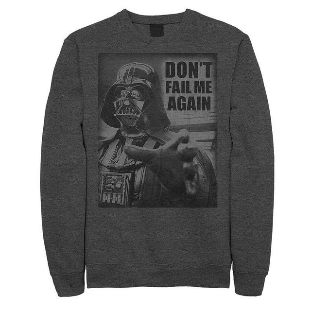 Mens Star Wars Vader Dont Fail Me Sweatshirt Grey Heather Product Image