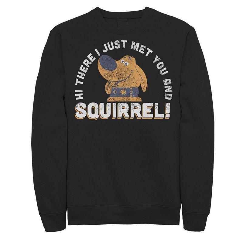 Disney / Pixars Up Dug Mens Just Met and SQUIRREL! Sweatshirt Product Image