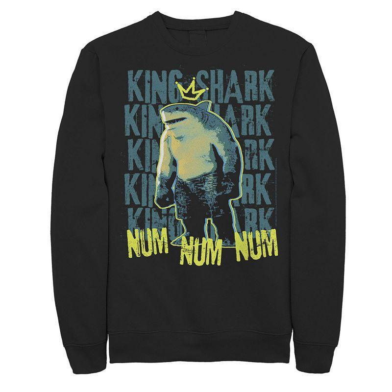 Mens The Suicide Squad King Shark Word Stack Sweatshirt, Boys Product Image