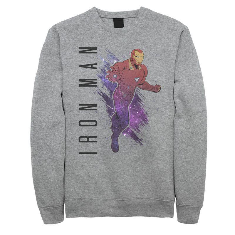 Marvel Mens Avengers Endgame Iron Man Painted Portrait Poster, Crewneck Fleece Product Image