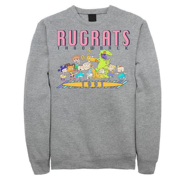 Mens Rugrats Throwback 1991 Group Shot Sweatshirt Athletic Grey Product Image