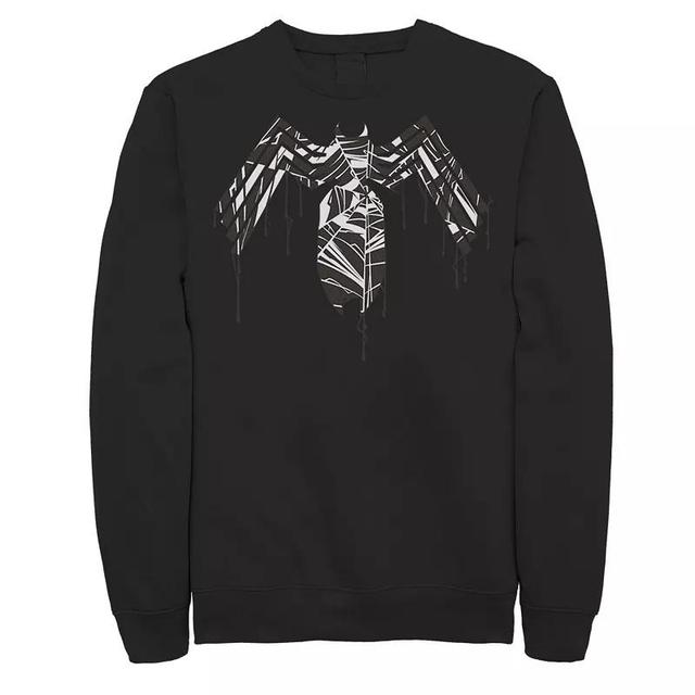 Mens Marvel Spider-Man Abstract Web Fill Paint Drip Logo Sweatshirt Product Image