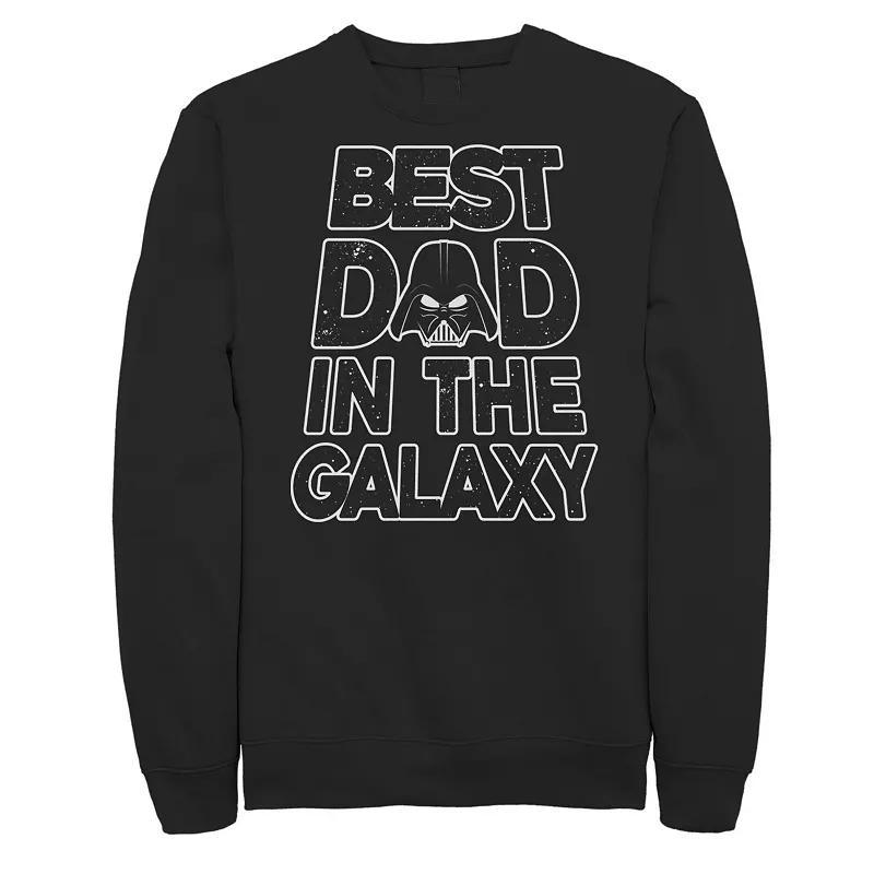 Big & Tall Star Wars Vader Fathers Day Galaxys Best Sweatshirt, Mens Product Image