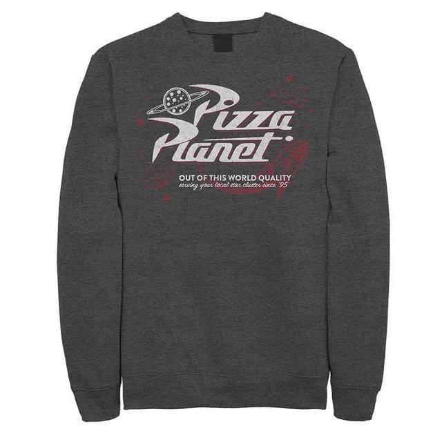 Disney / Pixars Toy Story Mens Vintage Pizza Planet Logo Sweatshirt Grey Heather Product Image