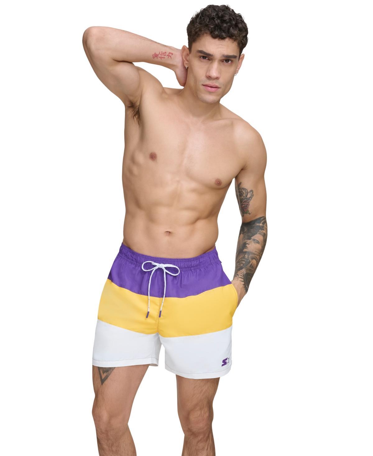 Starter Mens Modern Euro Colorblocked 5 Volley Shorts Product Image