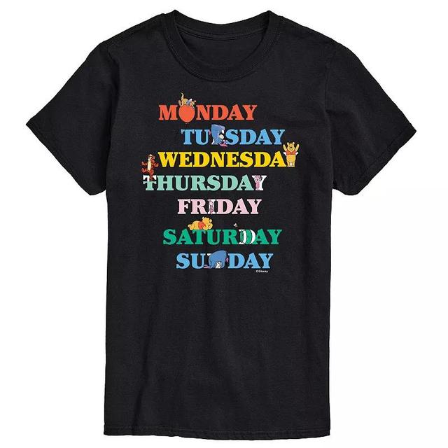 Disneys Winnie the Pooh Big & Tall Days Of The Week Graphic Tee, Mens Product Image