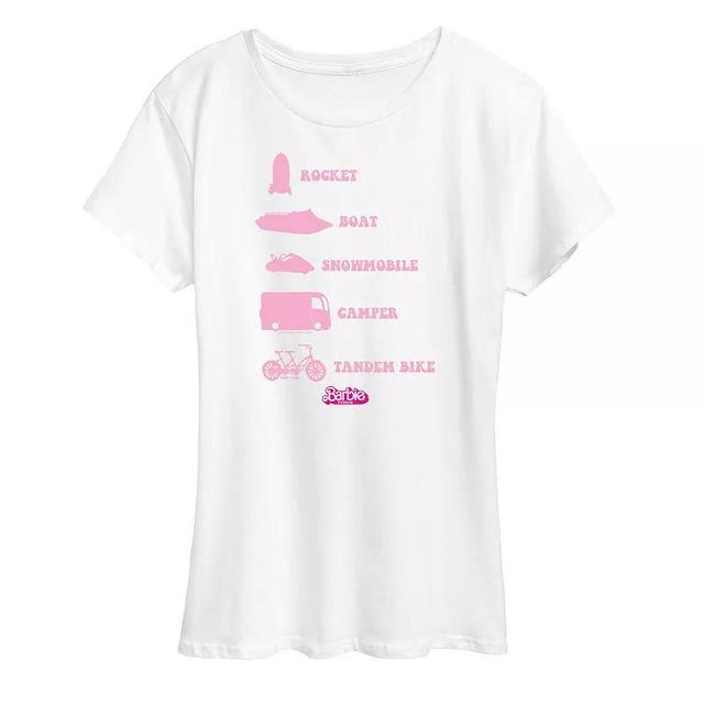 Missy Plus Barbie The Movie Vehicles Graphic Tee, Womens Product Image