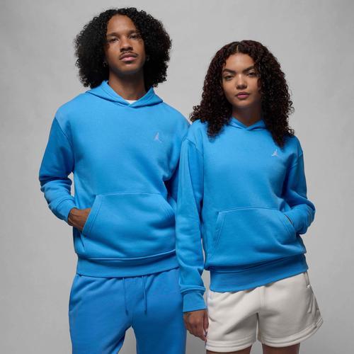 Jordan Mens Brooklyn Fleece Pullover - White/Blue Product Image