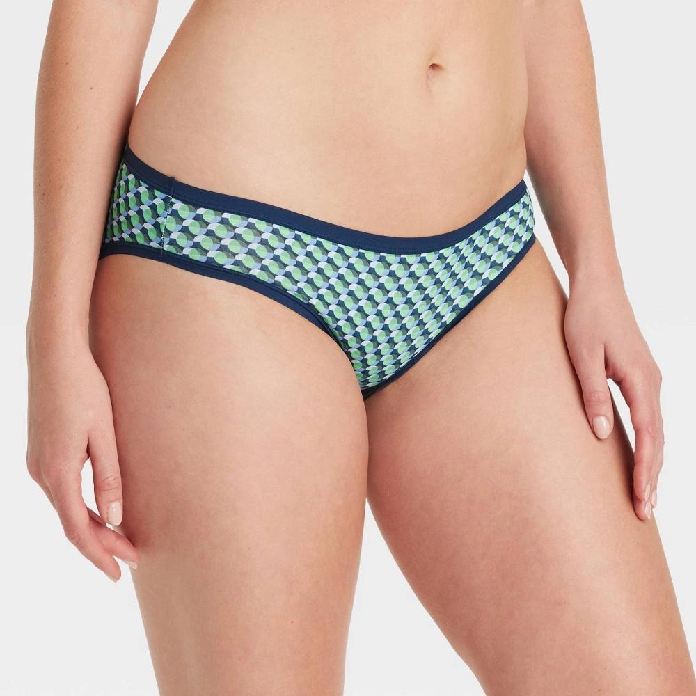 Womens Cotton Blend Bikini Underwear - Auden Dot Geo Print Product Image