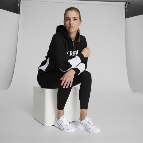 PUMA Ella Lace Up Women's Shoes in White/Silver Product Image