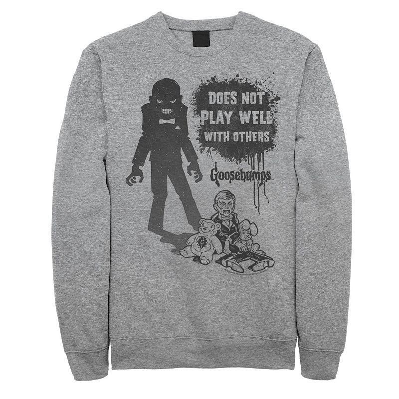 Mens Goosebumps Slappy Does Not Play Well Sweatshirt Athletic Grey Product Image