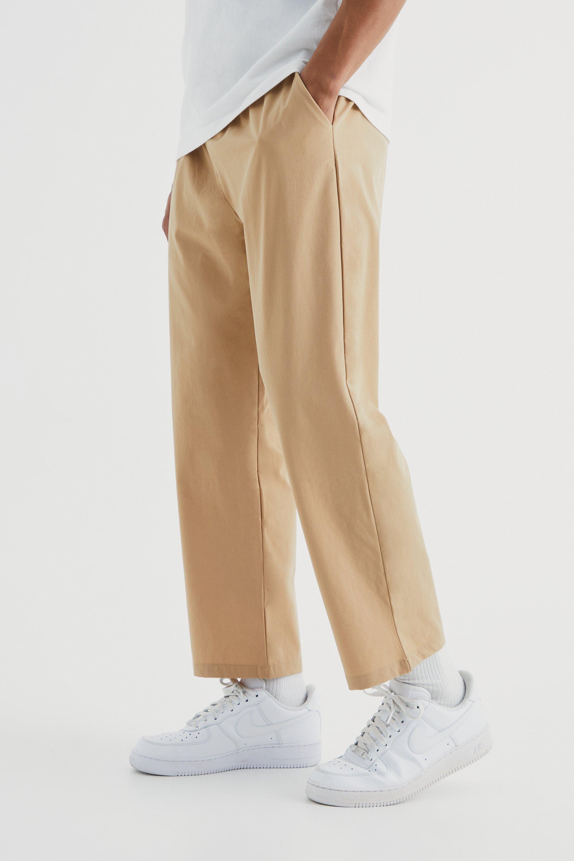 Technical Stretch Cropped Pants | boohooMAN USA Product Image